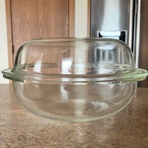 Vintage PYREX 026 Dome 3QT-Oven Roaster w/Lid 687-C Round Casserole Dish USA